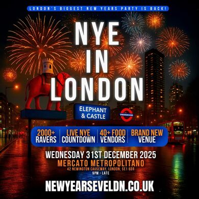 NYE in London – The City’s Biggest New Year’s Eve Party