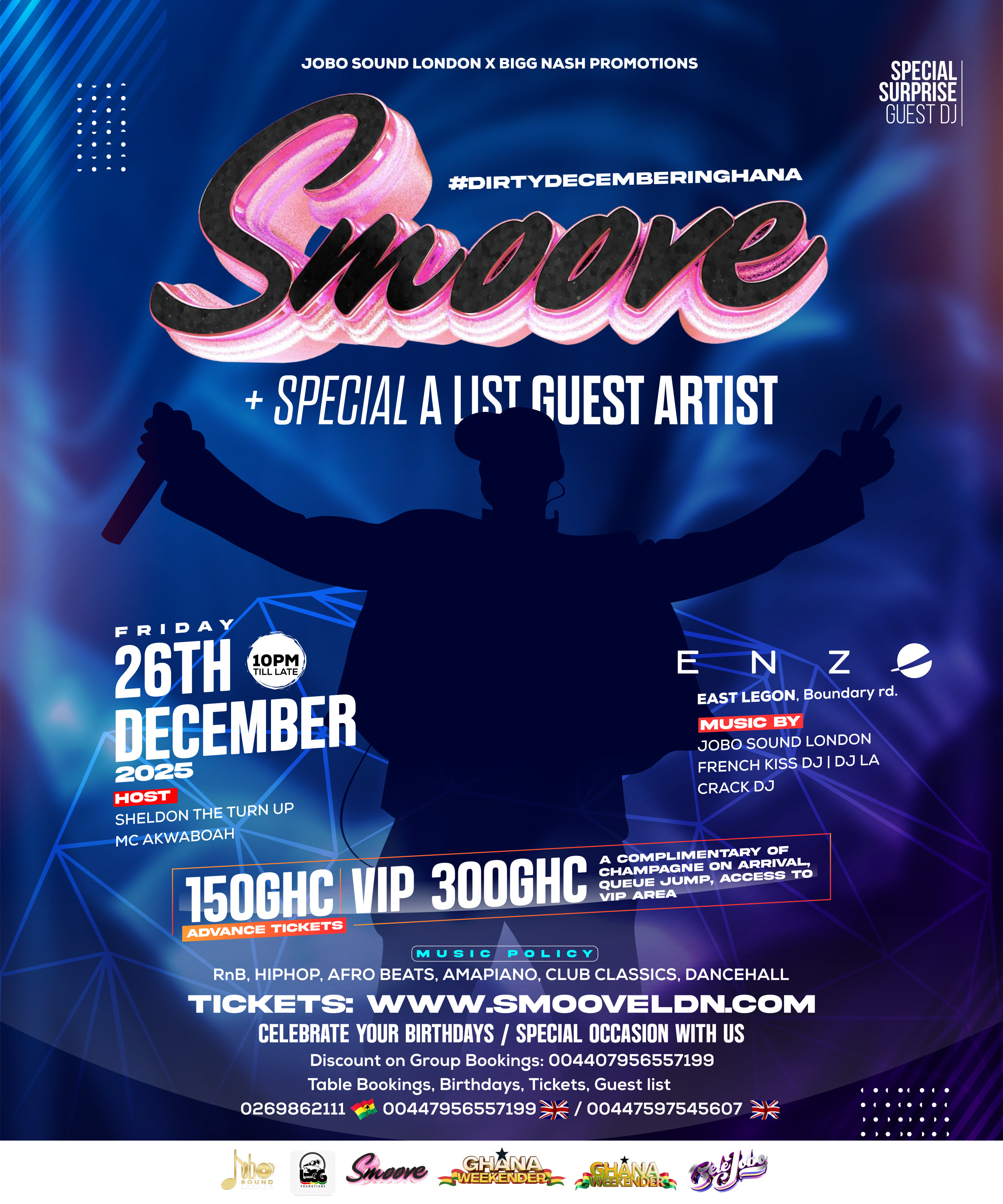 SMOOVE. Boxing Day Party @ ENZO Accra. Ghana. December in Ghana
