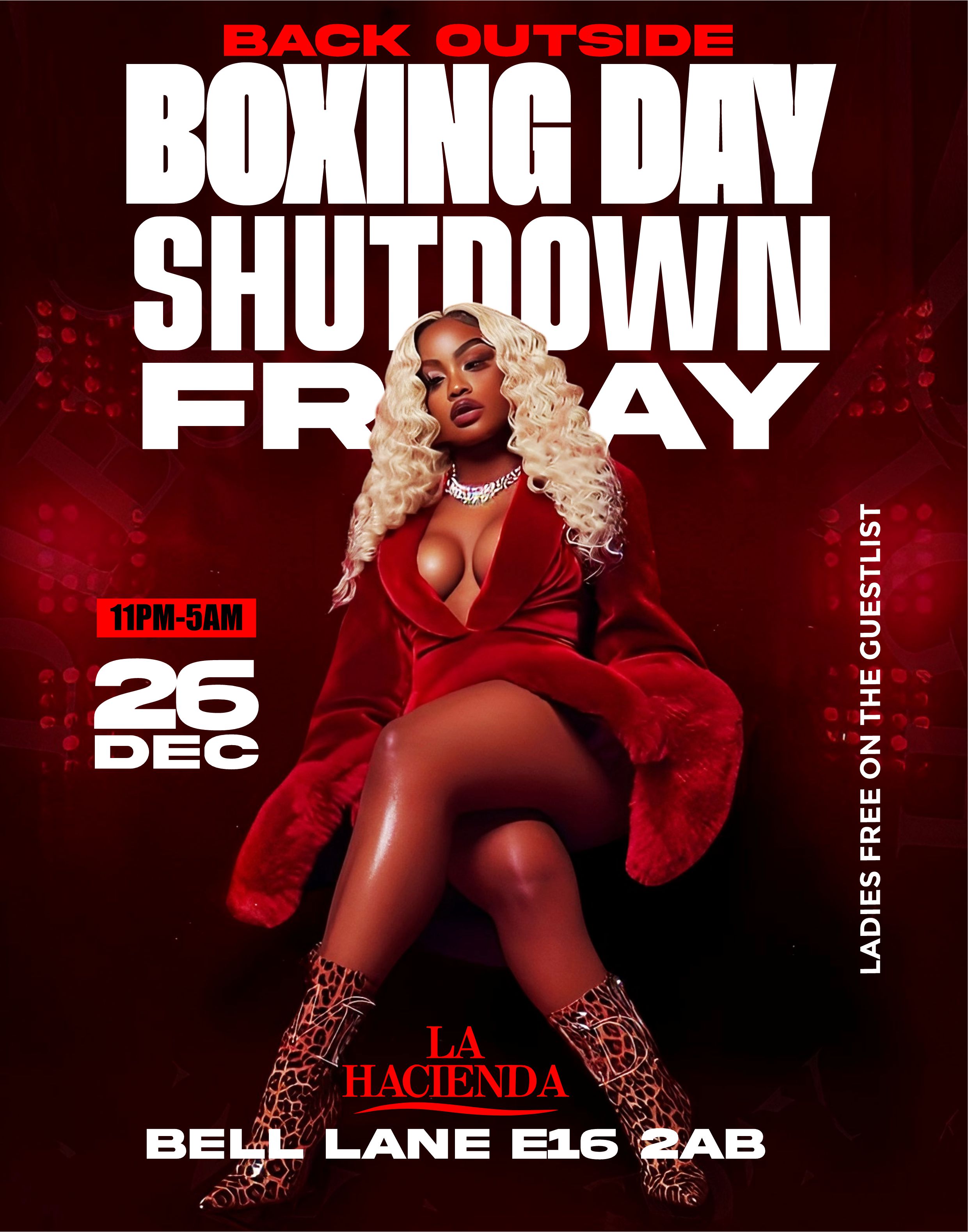 BOXING DAY SHUTDOWN FRIDAY 26th DEC @ LA HACIENDA                             
