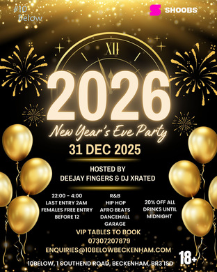 NEW YEARS EVE PARTY AT 10BELOW