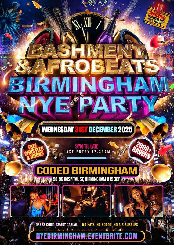 Bashment & Afrobeats - Birmingham New Year’s Eve Party 2