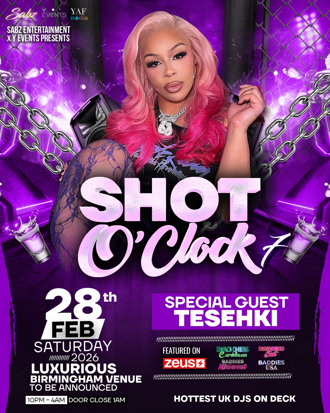 TESEHKI SHOT O’CLOCK 7 - BIRMINGHAM CITY (ZEUS NETWORK TV BADDIES USA)