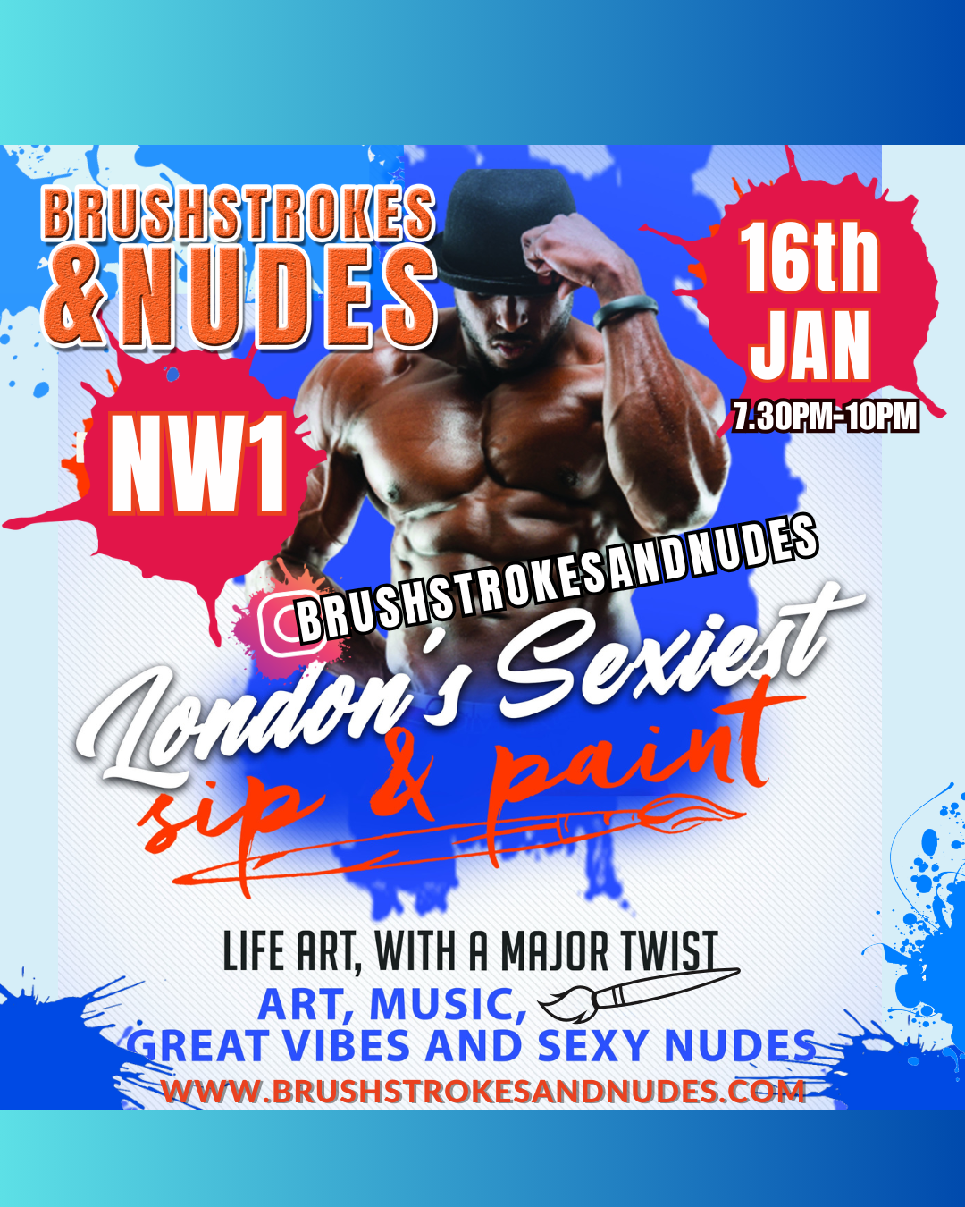 Brushstrokes and Nudes - Sip & Paint