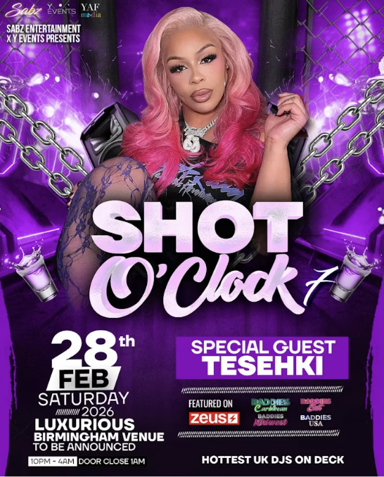 TESEHKI SHOT O’CLOCK 7 - BIRMINGHAM CITY (ZEUS NETWORK TV BADDIES USA)