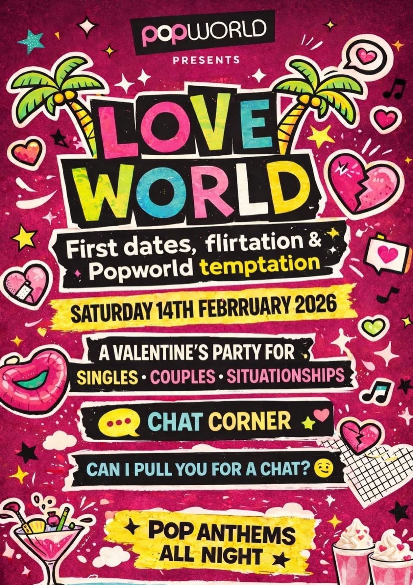 POP PARTY @ POPWORLD WATLING ST - EVERY SATURDAY