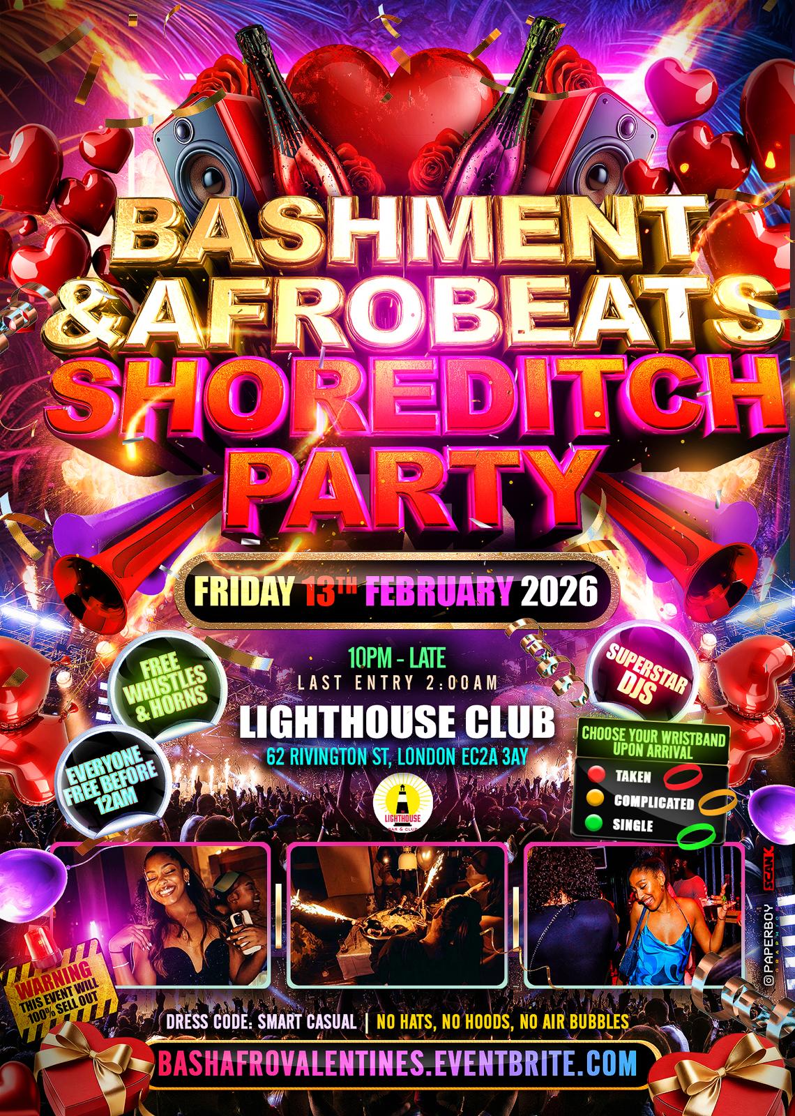 Bashment & Afrobeats Valentines Party - Everyone Free Before 12