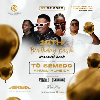 16th BIRTHDAY BASH - Welcome Back