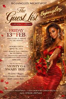 The Guest List Launch Party...Every 2nd Friday @ Bojangles