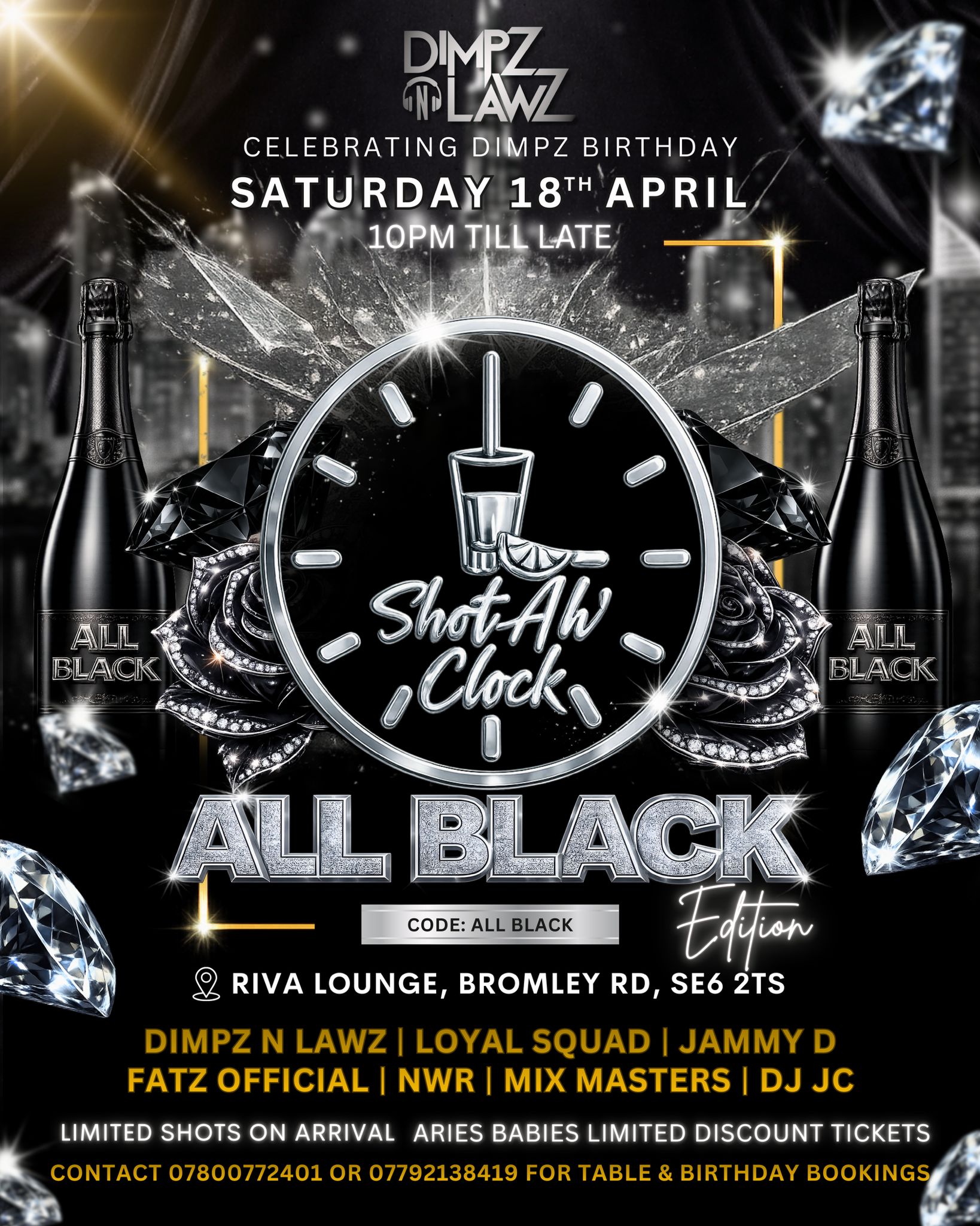 SHOT AH CLOCK- All Black Edition 