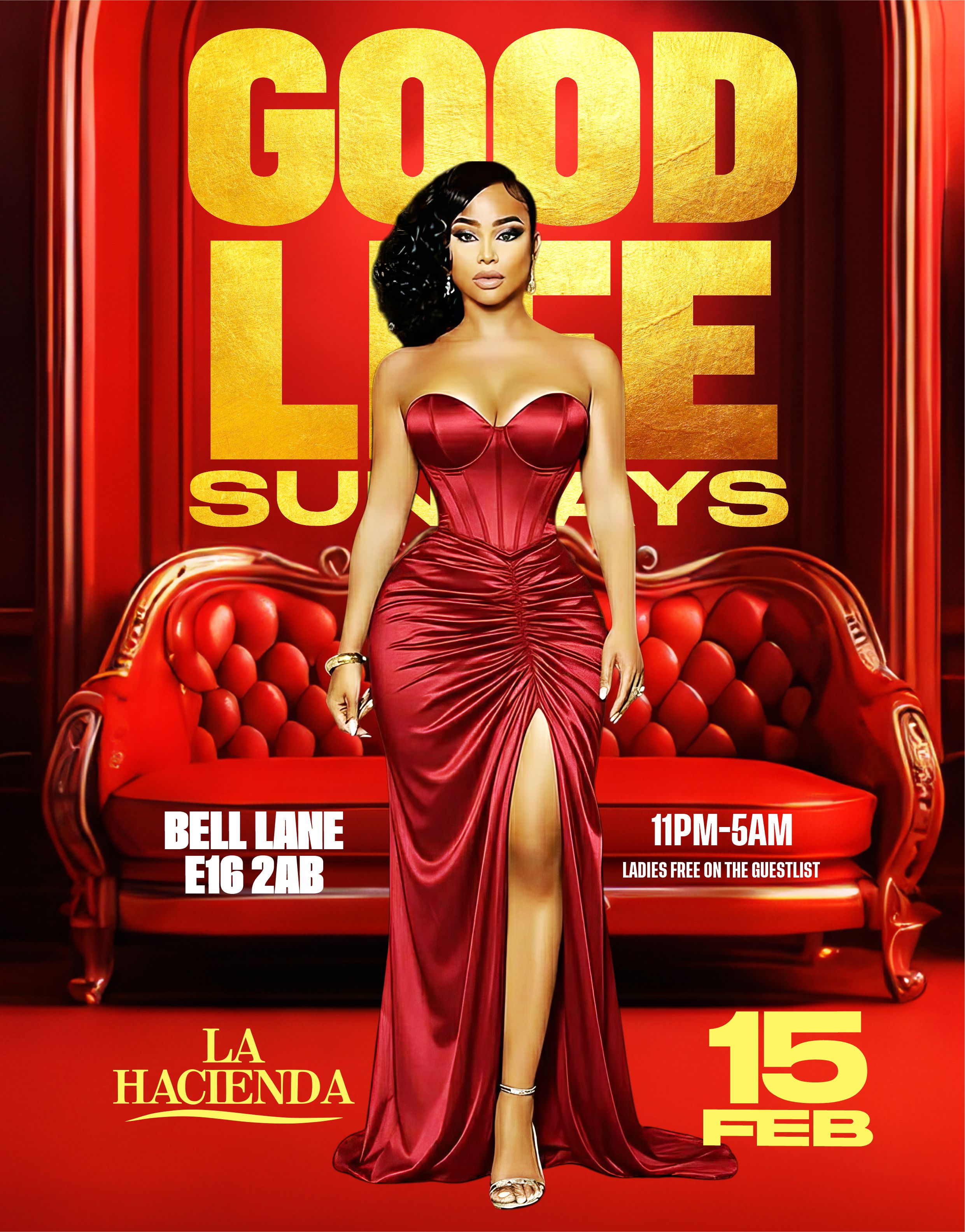 VALENTINE SPECIAL GOOD LIFE SUNDAY FEB 15th @ LA HACIENDA                                                         