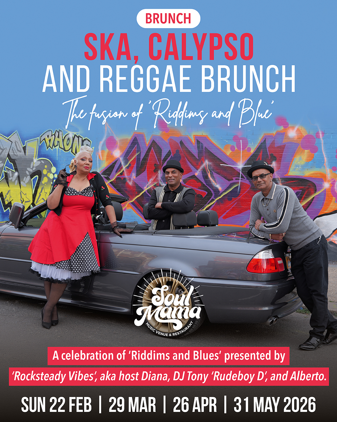 BRUNCH: SKA, Calypso and Reggae Brunch - The fusion of 'Riddims and Blue'