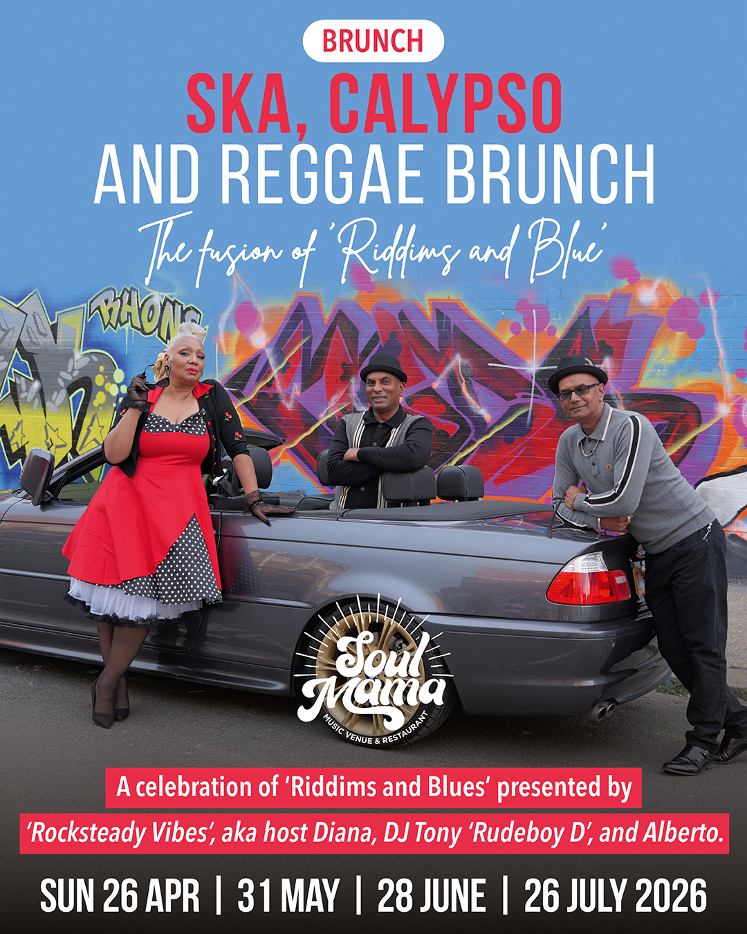 BRUNCH: SKA, Calypso and Reggae Brunch - The fusion of 'Riddims and Blue'