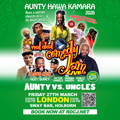 LONDON Real Deal Comedy Jam Auntie vs Uncles Special!