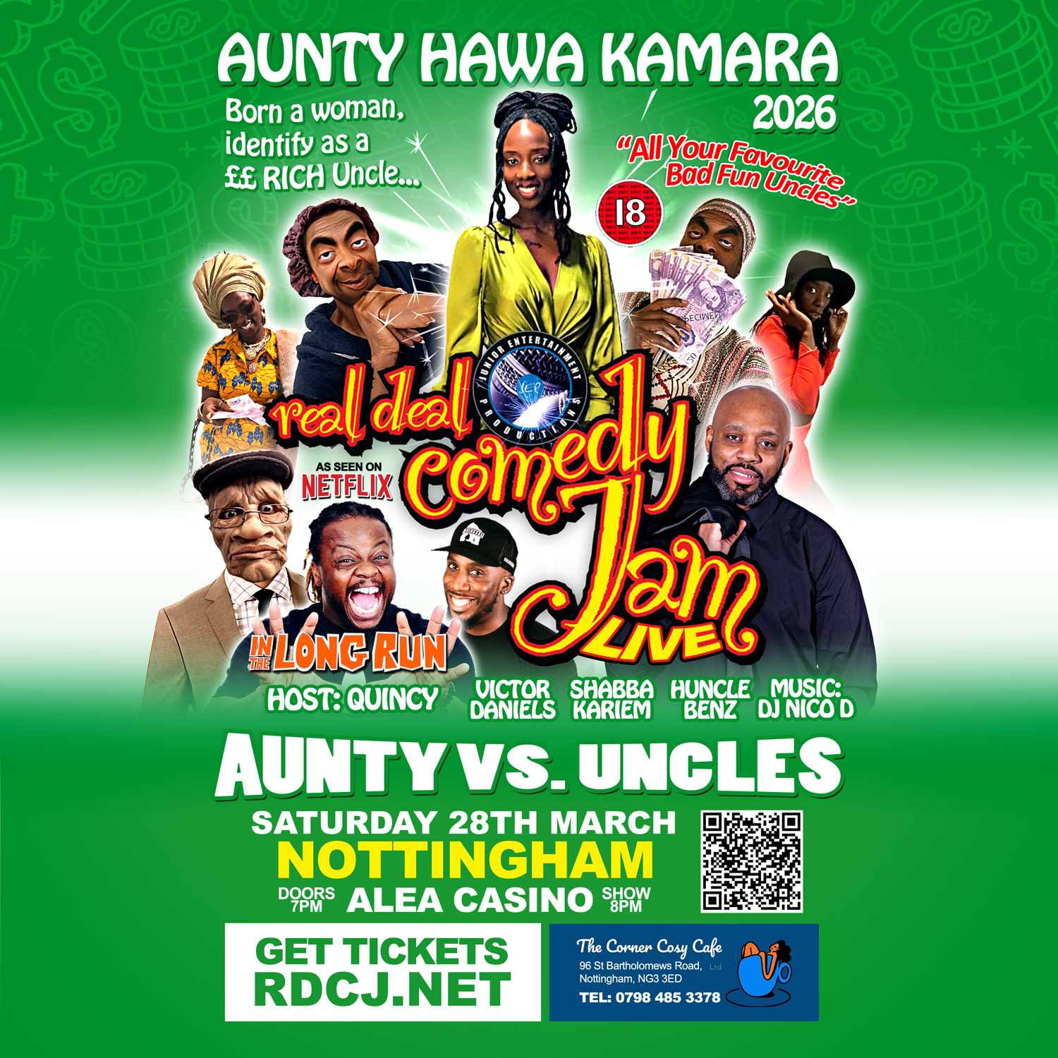 Nottingham Real Deal Comedy Jam Aunties vs Uncles Live Special!