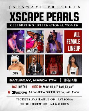 XSCAPE PEARLS (ALL FEMALE LINEUP) - Afrobeats/HipHop/Amapiano/RnB/DanceHall