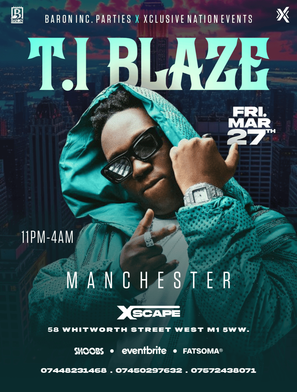 T.I BLAZE IN MANCHESTER - Afrobeats/HipHop/Amapiano/RnB/DanceHall
