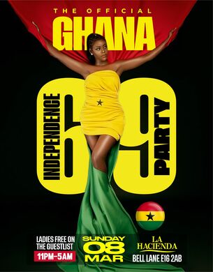 OFFICIAL GHANA IND PARTY SUNDAY MARCH 8th @ LA HACIENDA                                                           