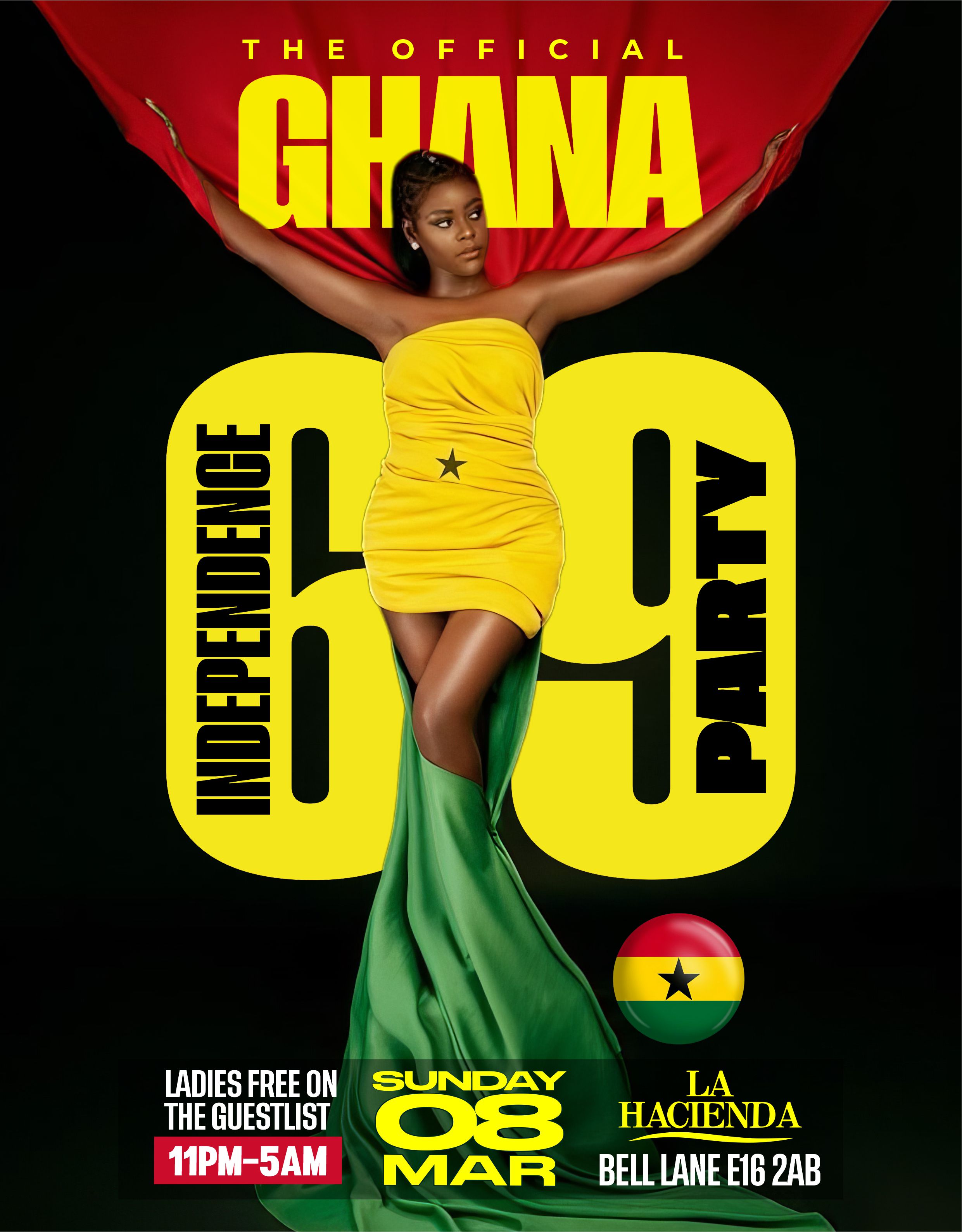 OFFICIAL GHANA IND PARTY SUNDAY MARCH 8th @ LA HACIENDA                                                           