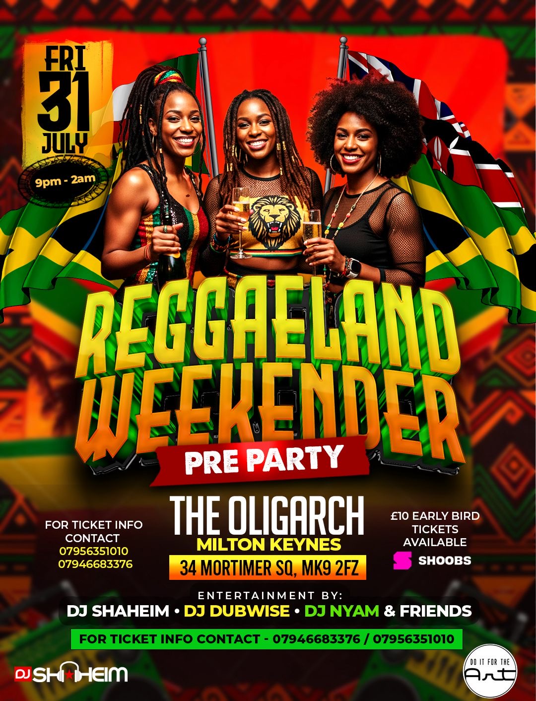 Reggaeland weekender pre-party