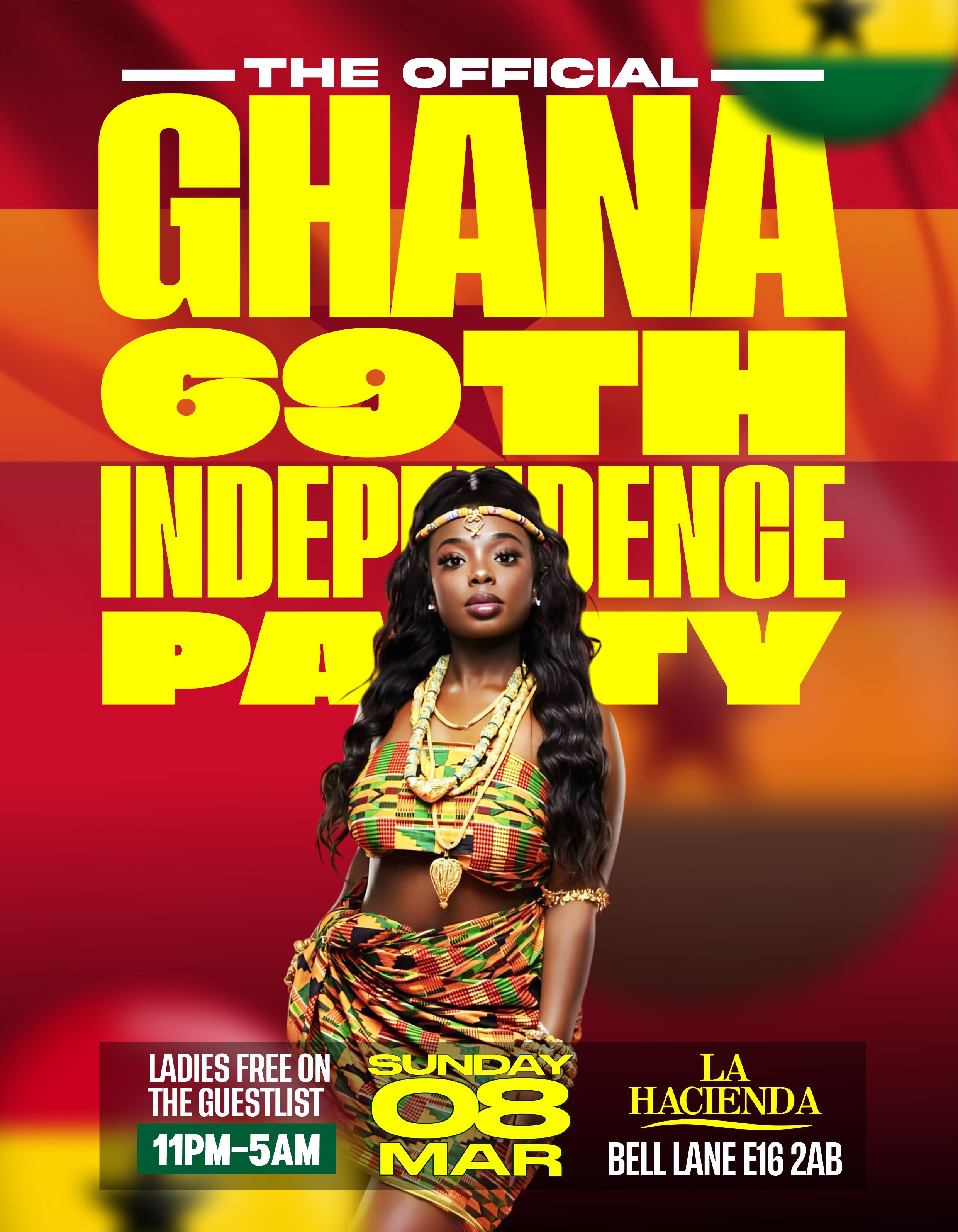 GHANA IND PARTY SUNDAY MARCH 8th @ LA HACIENDA                                                           