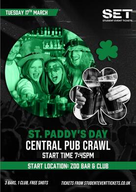 St Paddy's Central London Pub Crawl Tuesday 17th March