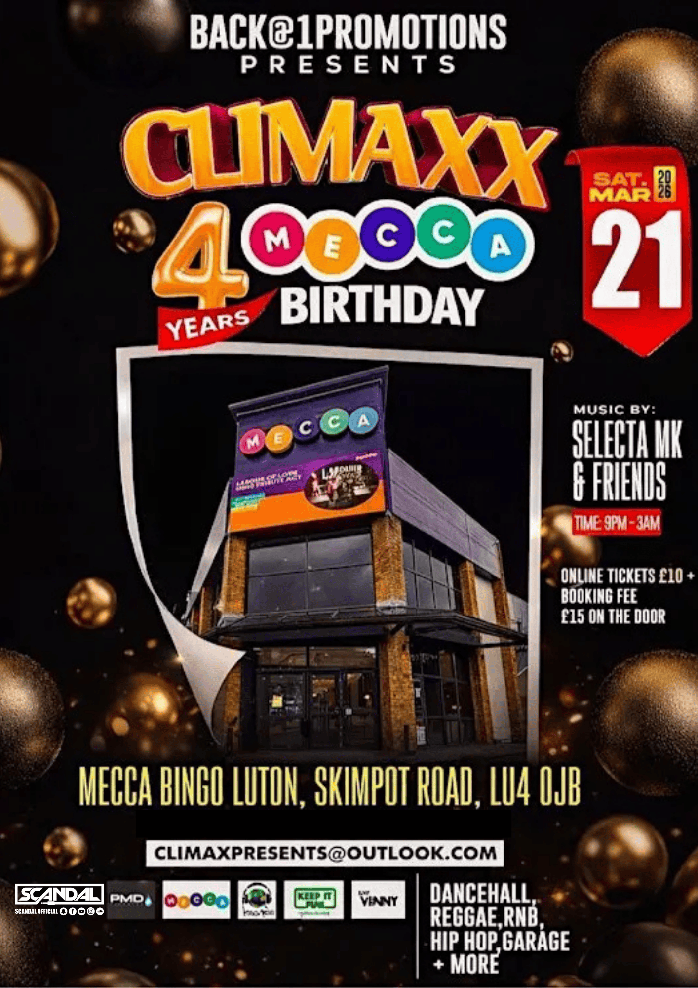 Back@1 promotions presents Climaxx- Meccas 4th Birthday
