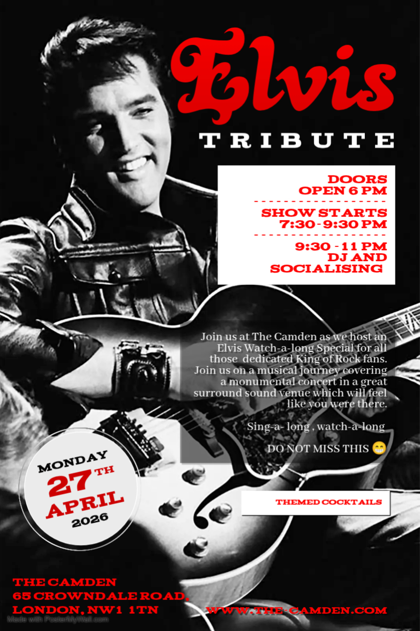 Elvis Tribute Night London | Elvis Watch Party & DJ Night at The Camden