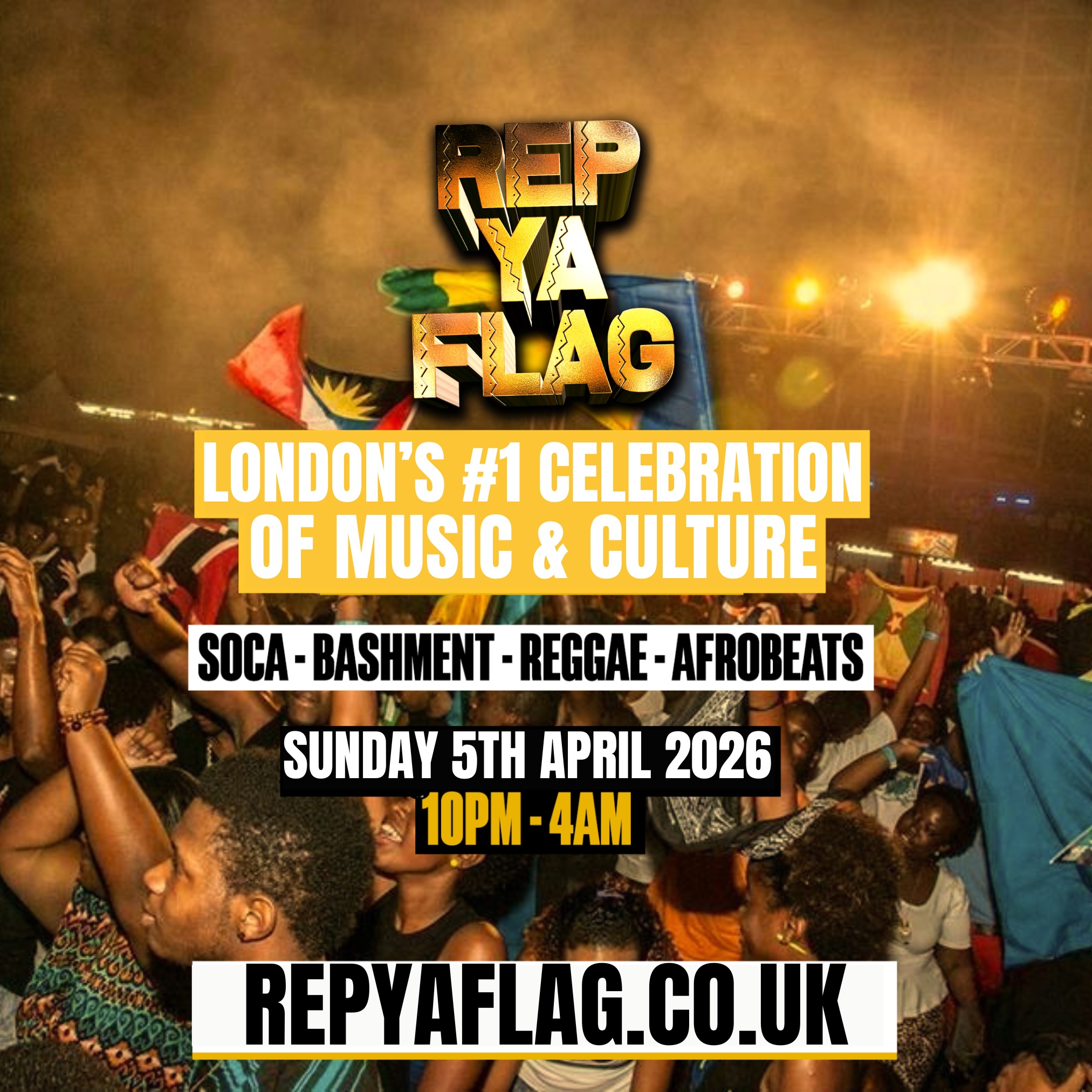 REP YOUR FLAG - Bank Holiday Bashment, Soca, Reggae in Shoreditch
