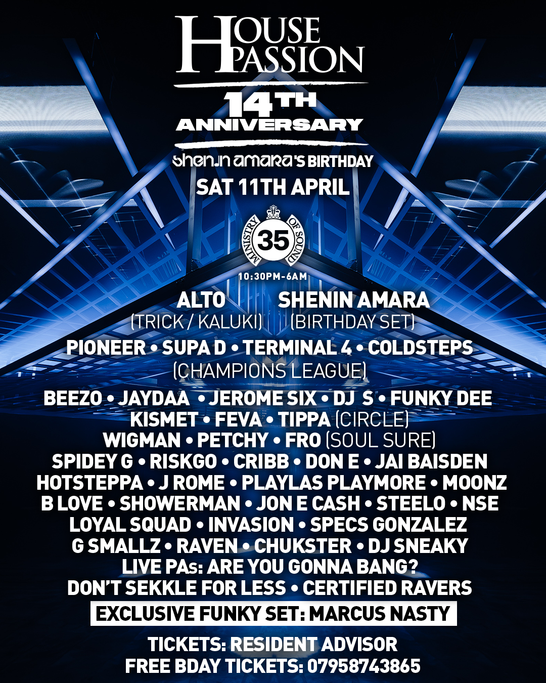 Title: House Passion 14th Birthday (Rooms 3 & 4 RnB, Bashment etc)