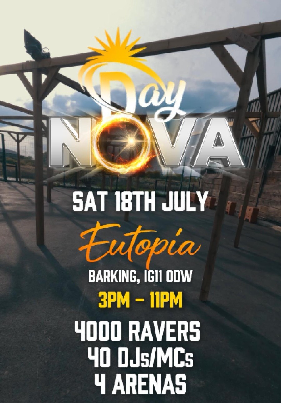 DAYNOVA - 4000 RAVERS • 40 DJs/MCs • 4 ARENAS