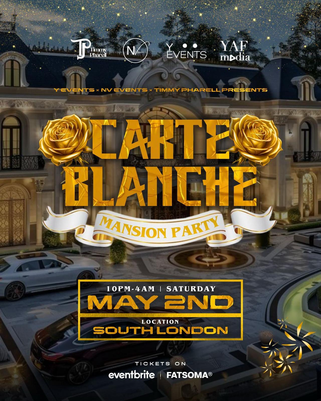 Carte Blanche Mansion Party [LONDON]