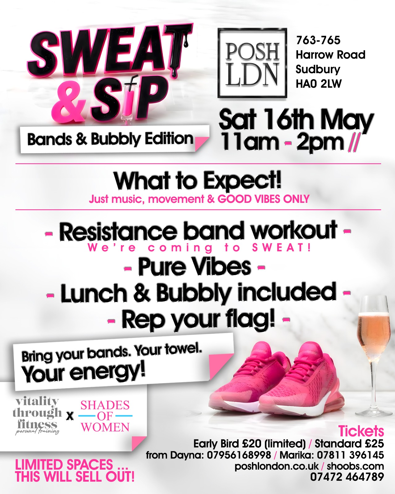 SWEAT & SIP — Bands & Bubbly Edition