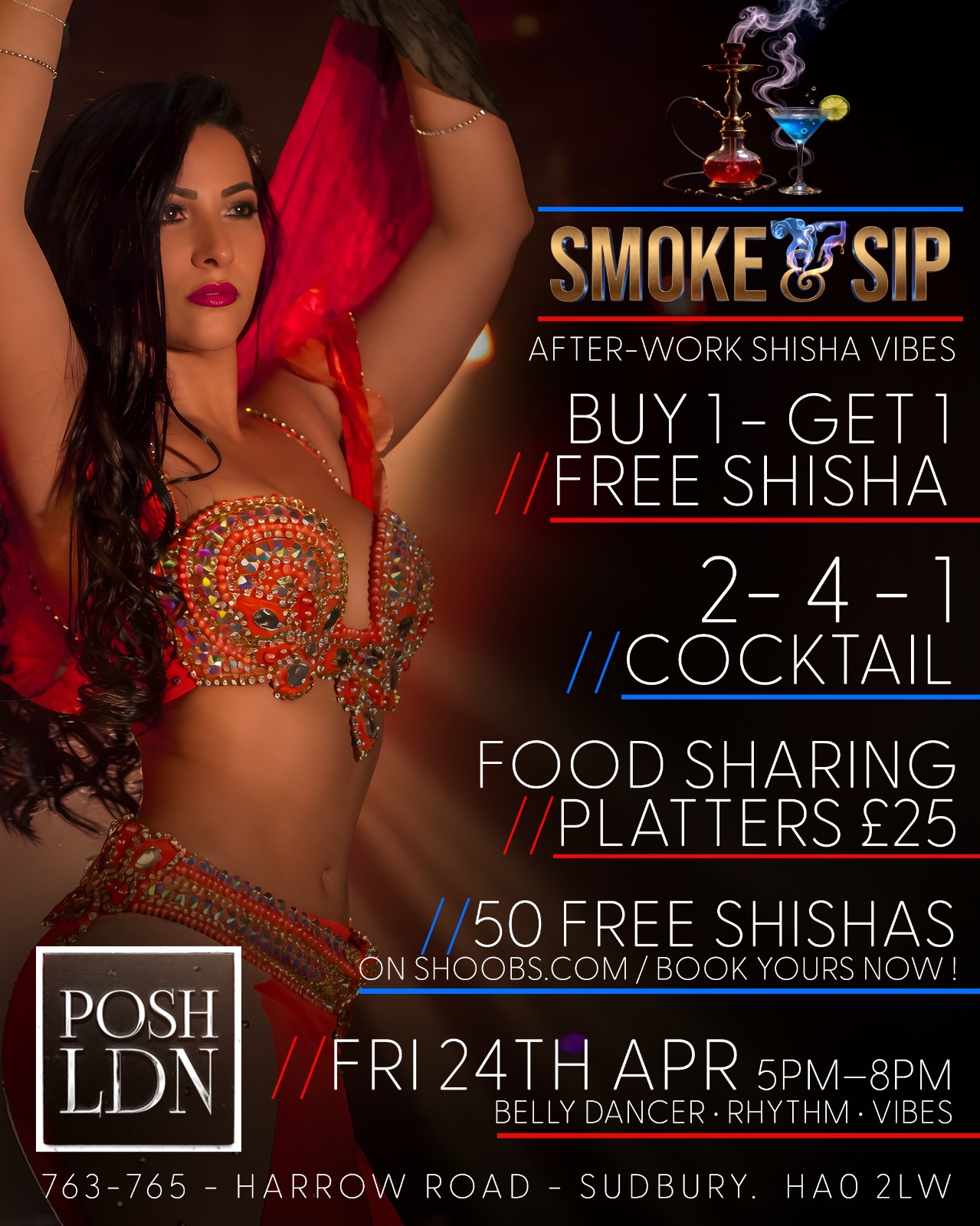 SMOKE & SIP — AFTER‑WORK SHISHA VIBES 