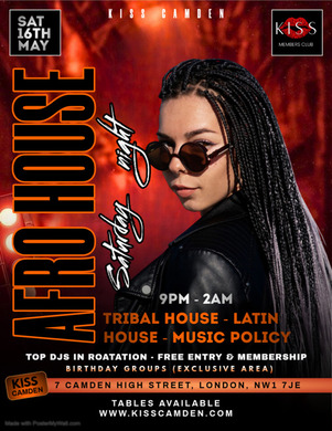 Afro Vibes Saturdays at KISS Camden