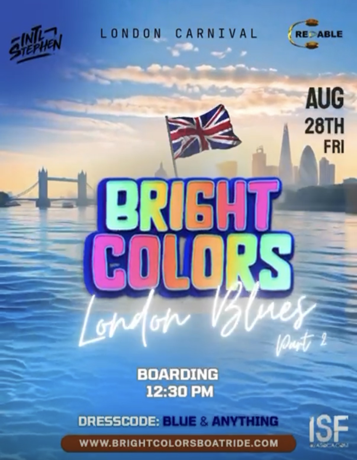 Bright Colours Boatride UK - London Blues - Part 2