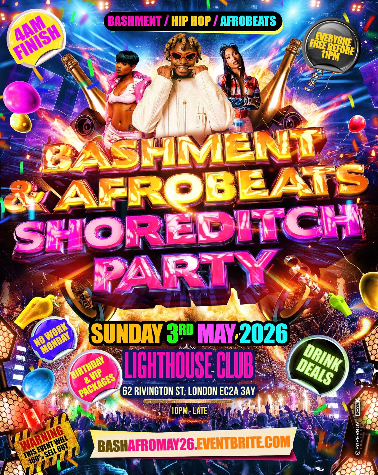 Bashment & Afrobeats - Shoreditch Party (Everyone Free Before 11PM)