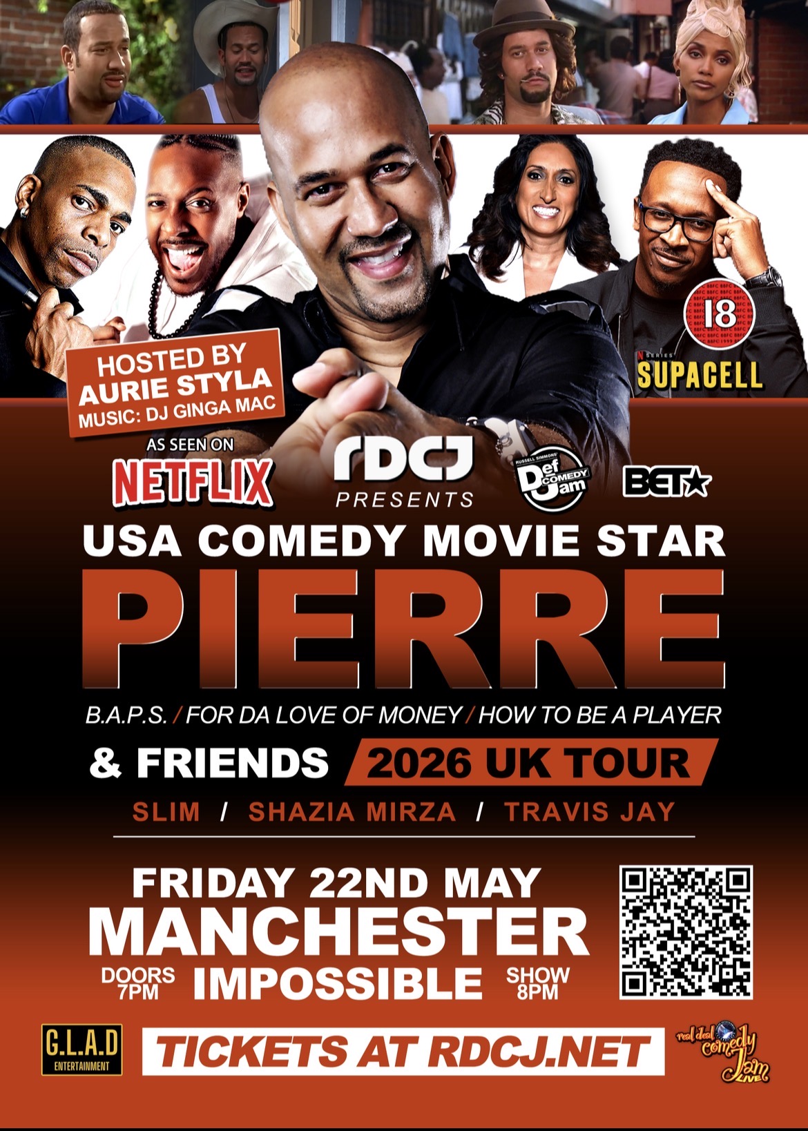 RDCJ PRESENTS USA COMEDY MOVIE STAR PIERRE & FRIENDS- Manchester 