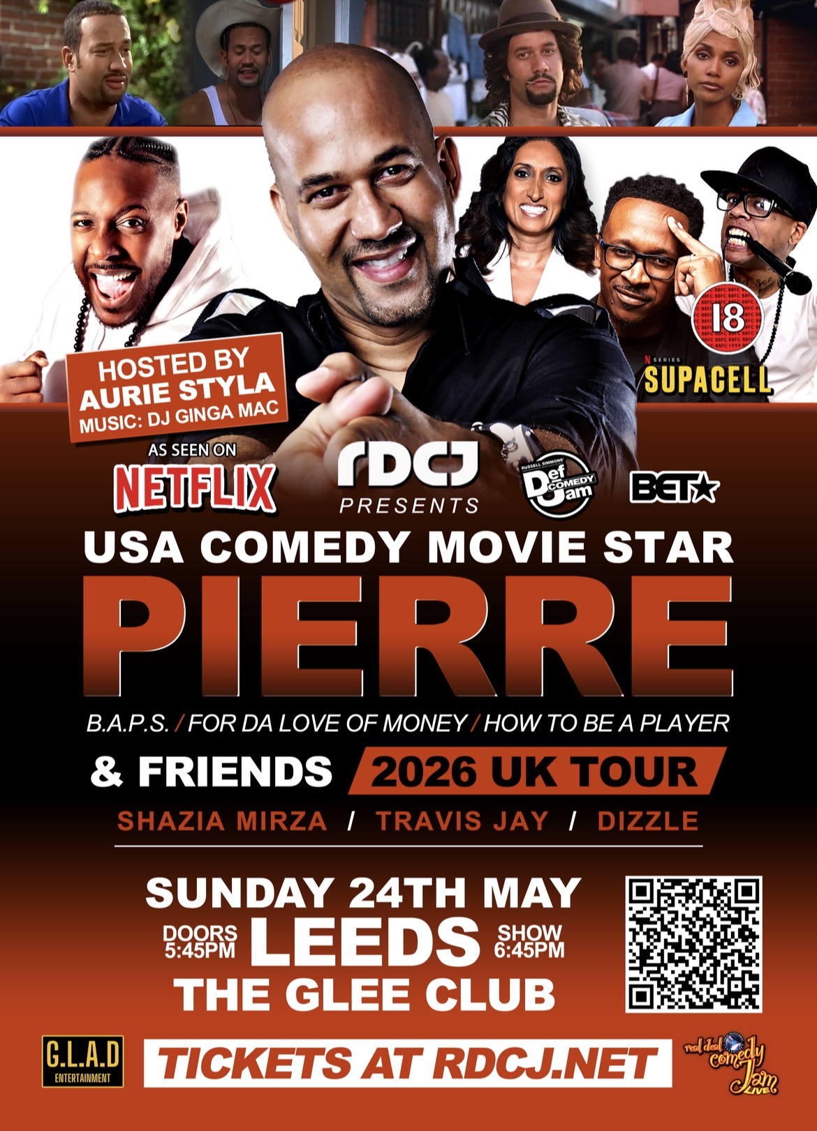 RDCJ PRESENTS USA COMEDY MOVIE STAR PIERRE & FRIENDS- Leeds 