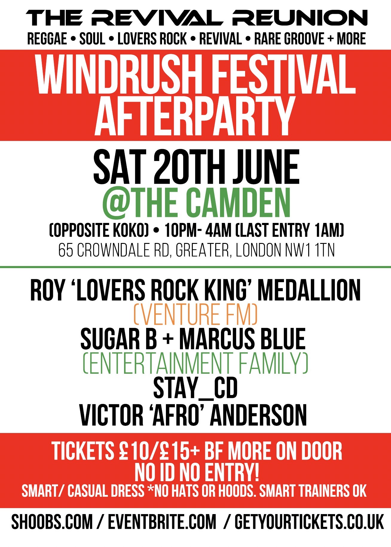 The Revival Reunion ❤️💛💚 Windrush festival afterparty 