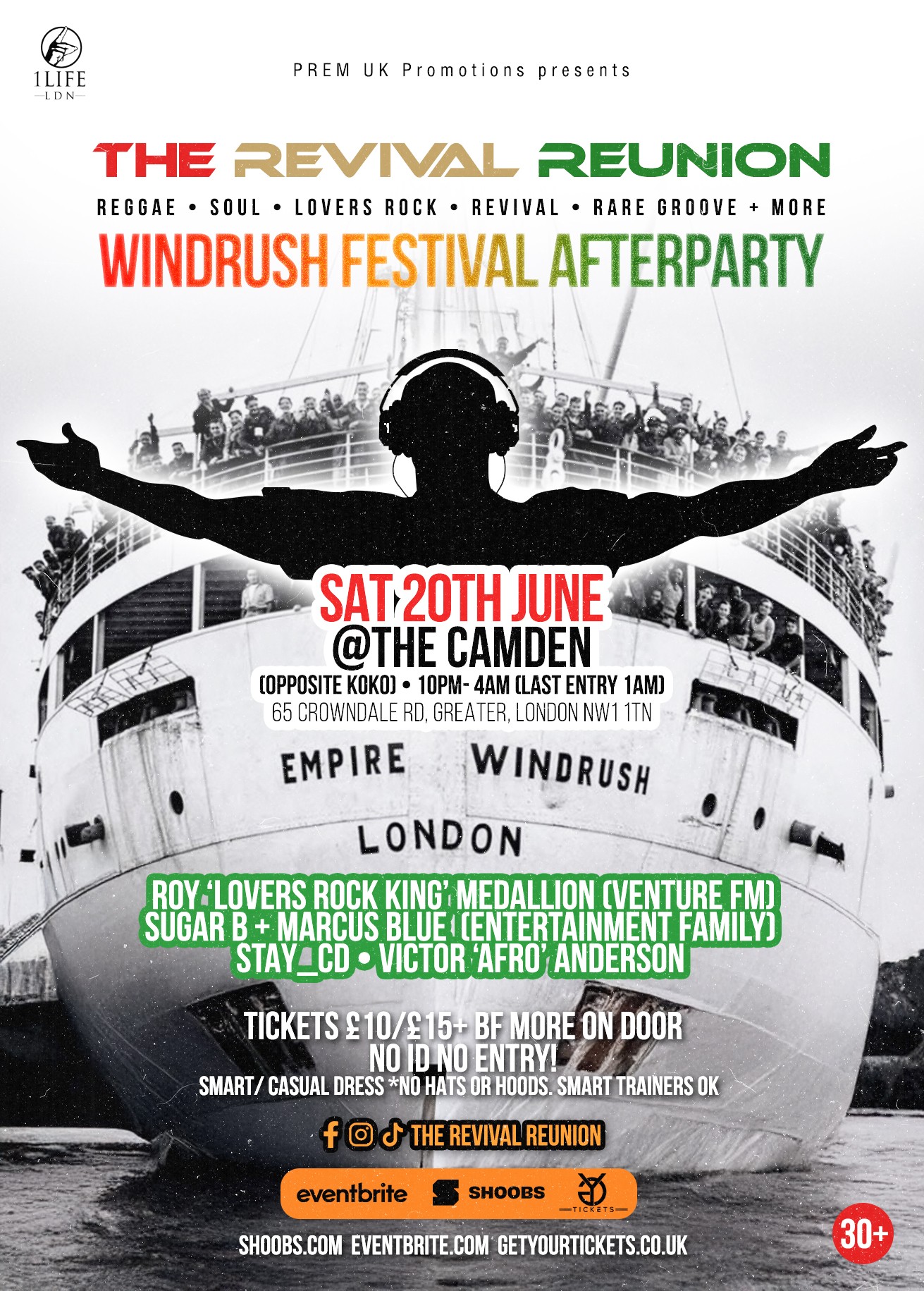 The Revival Reunion ❤️💛💚 Windrush festival after party 