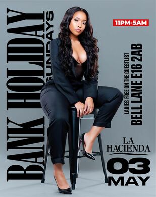 BANK HOLIDAY SUNDAY MAY 3rd @ LA HACIENDA                                                                    