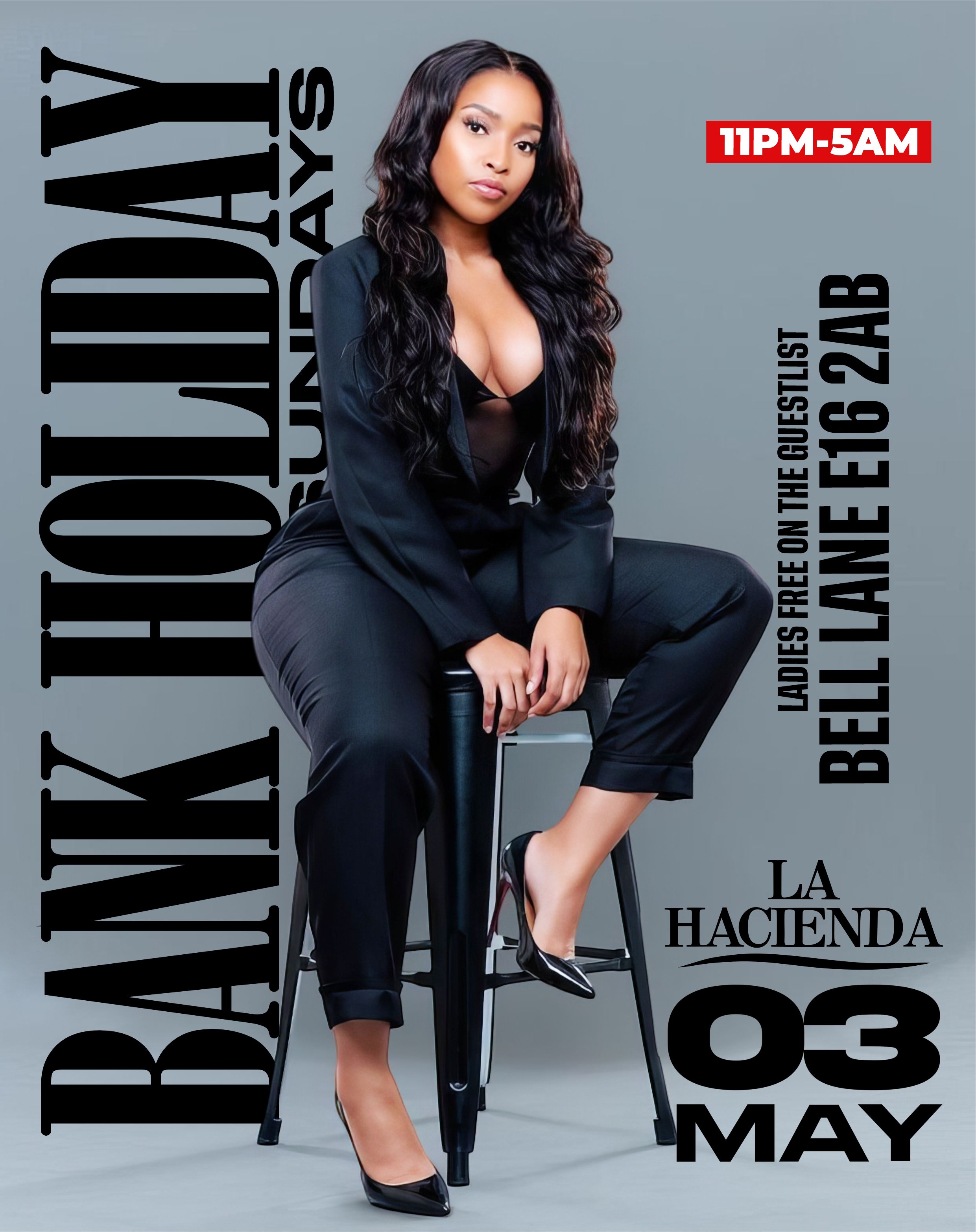 BANK HOLIDAY SUNDAY MAY 3rd @ LA HACIENDA                                                                    