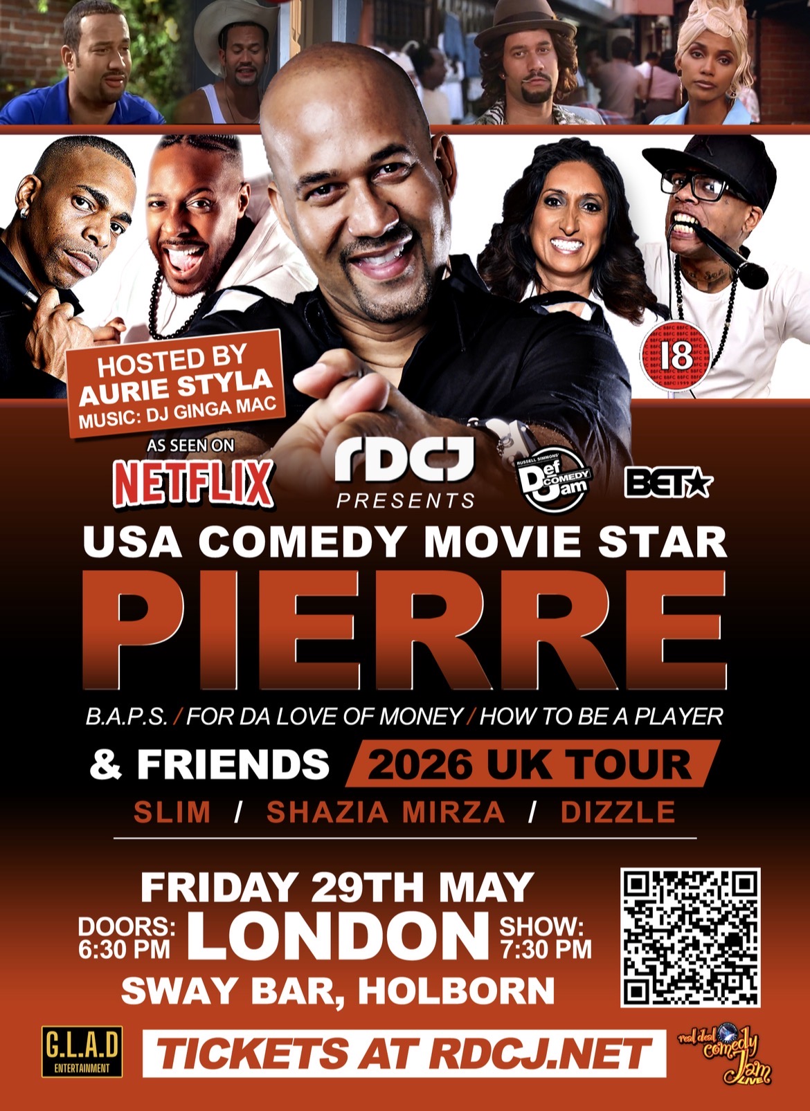 RDCJ PRESENTS USA COMEDY MOVIE STAR PIERRE & FRIENDS-London 