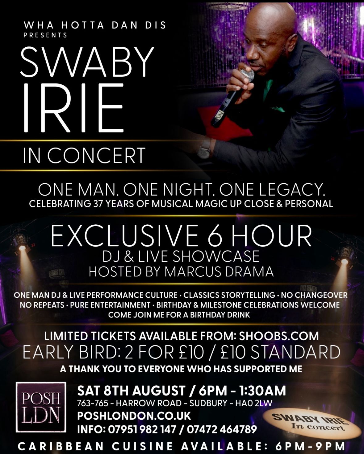 SWABY IRIE — In Concert