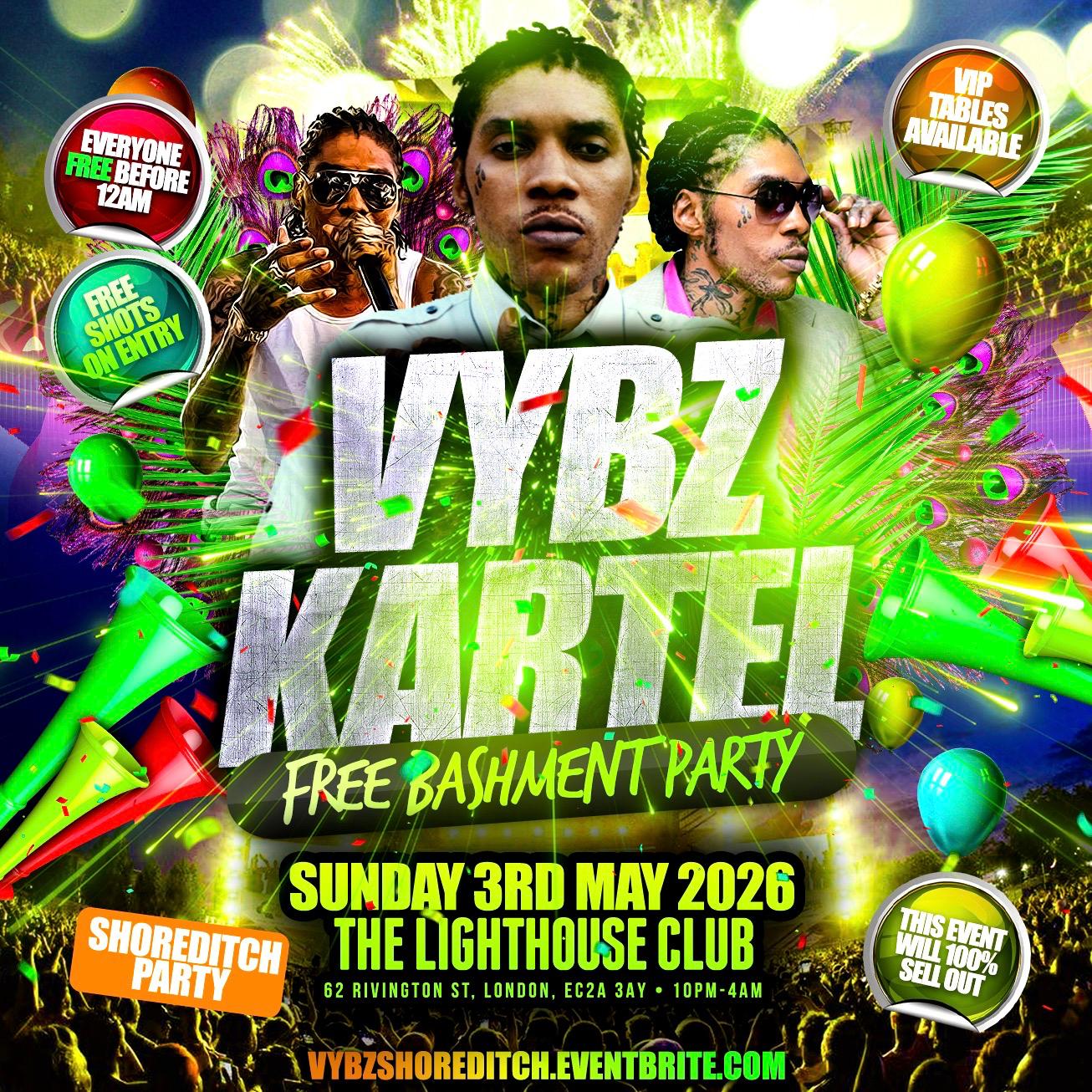 Vybz Kartel - Free Bashment Party - Everyone Free Before 12AM