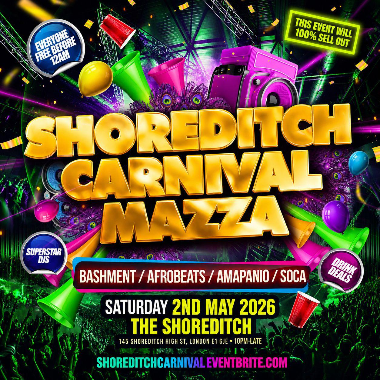 Bashment & Afrobeats - Shoreditch Party (Everyone Free Before 12AM)