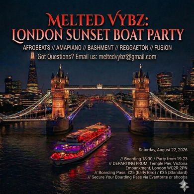 Melted Vybz London Sunset Boat Party