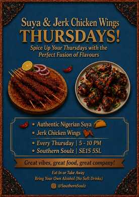 SUYA & JERK THURSDAYS