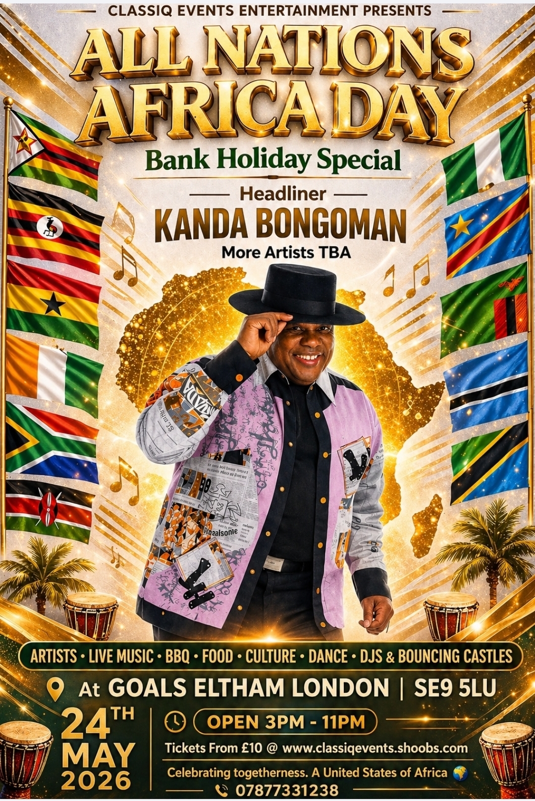 KANDA BONGO MAN LIVE @  GOALS ELTHAM