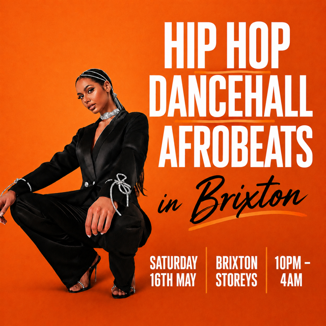 HIP HOP, DANCEHALL, AFROBEATS IN BRIXTON (£5 B4 MIDNIGHT WITH A TICKET)